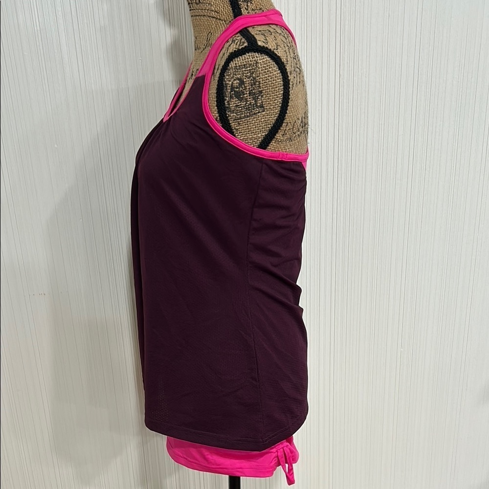 Aspire Purple Ruched Sleeveless Tank Top - Picture 3 of 10